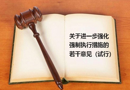 关于进一步强化强制执行措施的若干意见